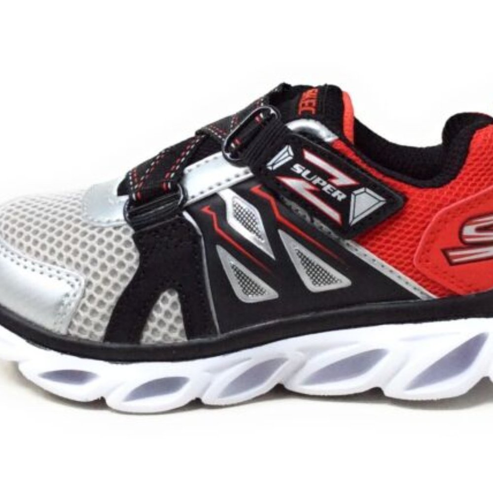 Skechers Little Boys S-Lights Swiftest Sneakers Silver Red Size 12